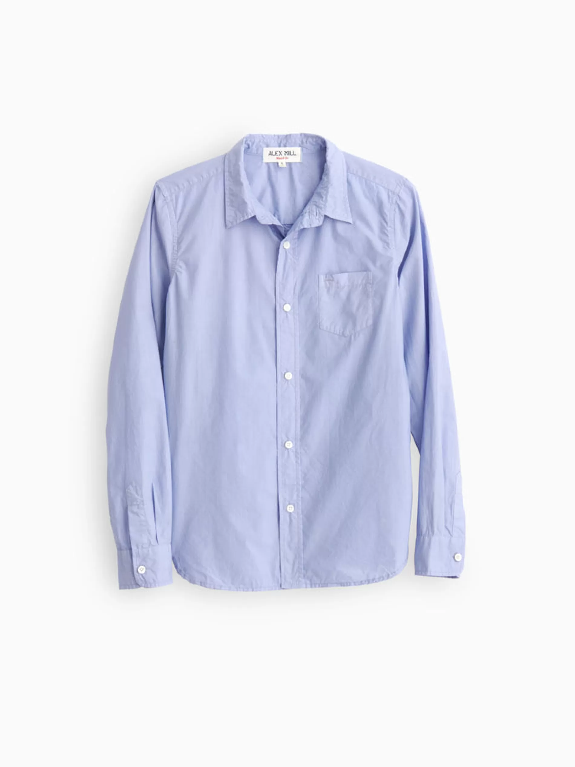 Alex Mill Bobby Shirt In Paper Poplin Sky Blue Online