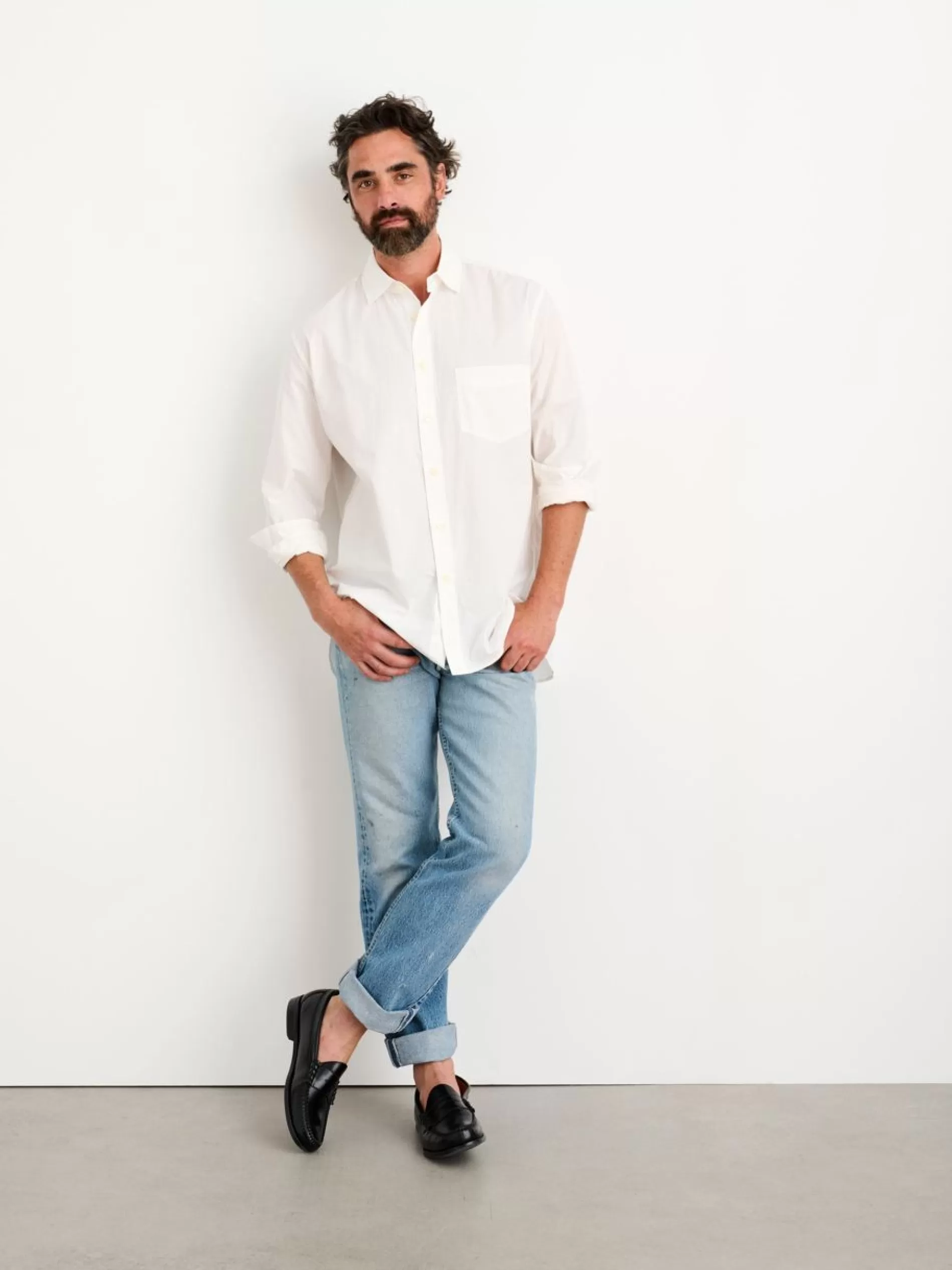 Alex Mill Easy Shirt In Paper Poplin White Outlet