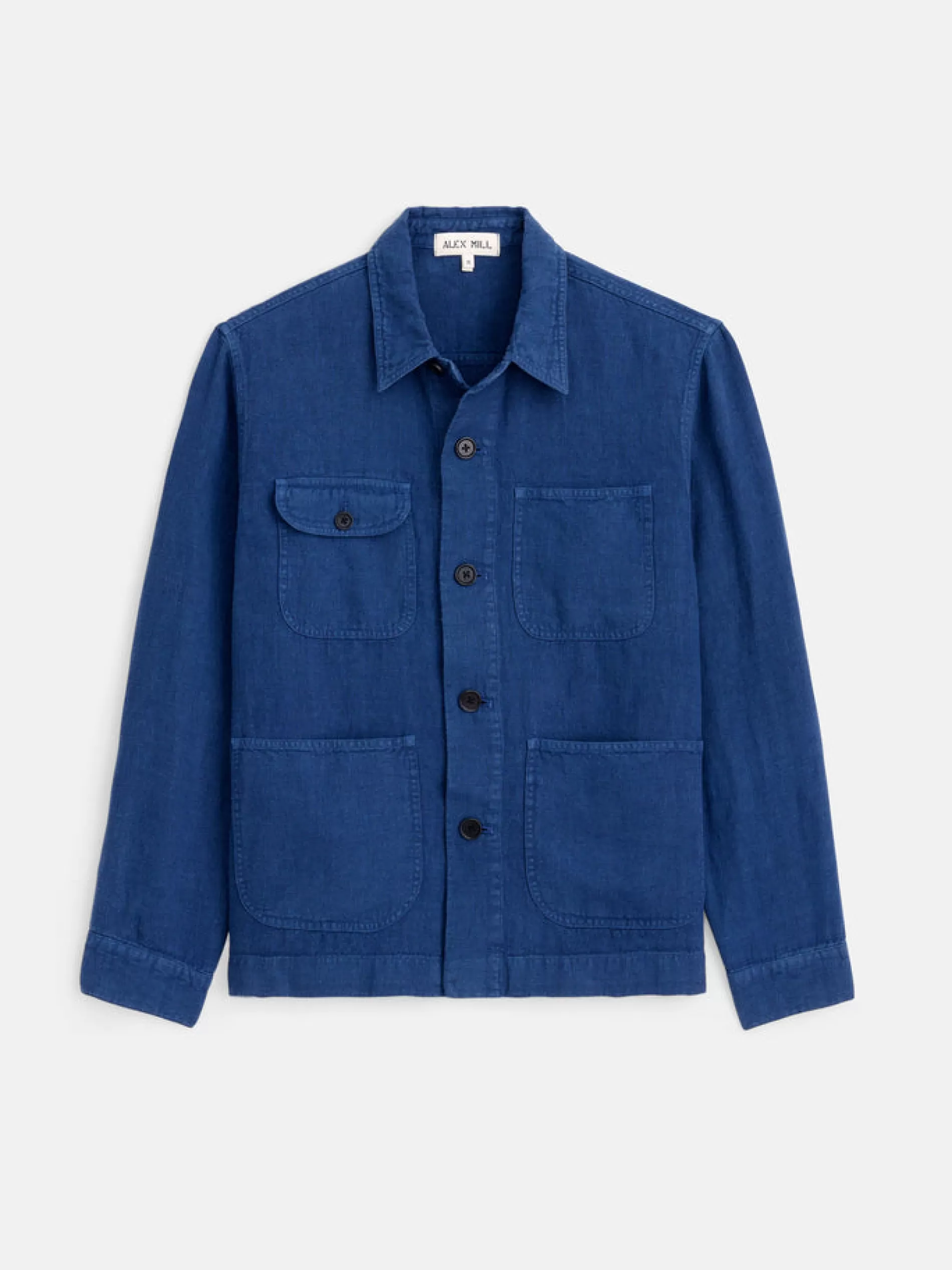 Alex Mill Garment Dyed Work Jacket In Linen French Navy Sale