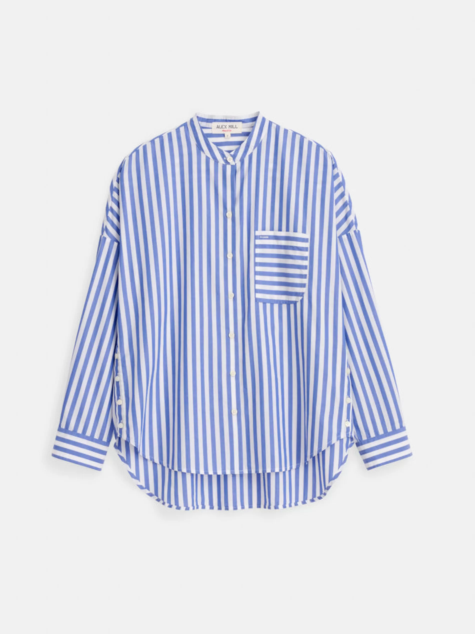 Alex Mill Jo Striped Shirt In Cotton Navy/White Cheap