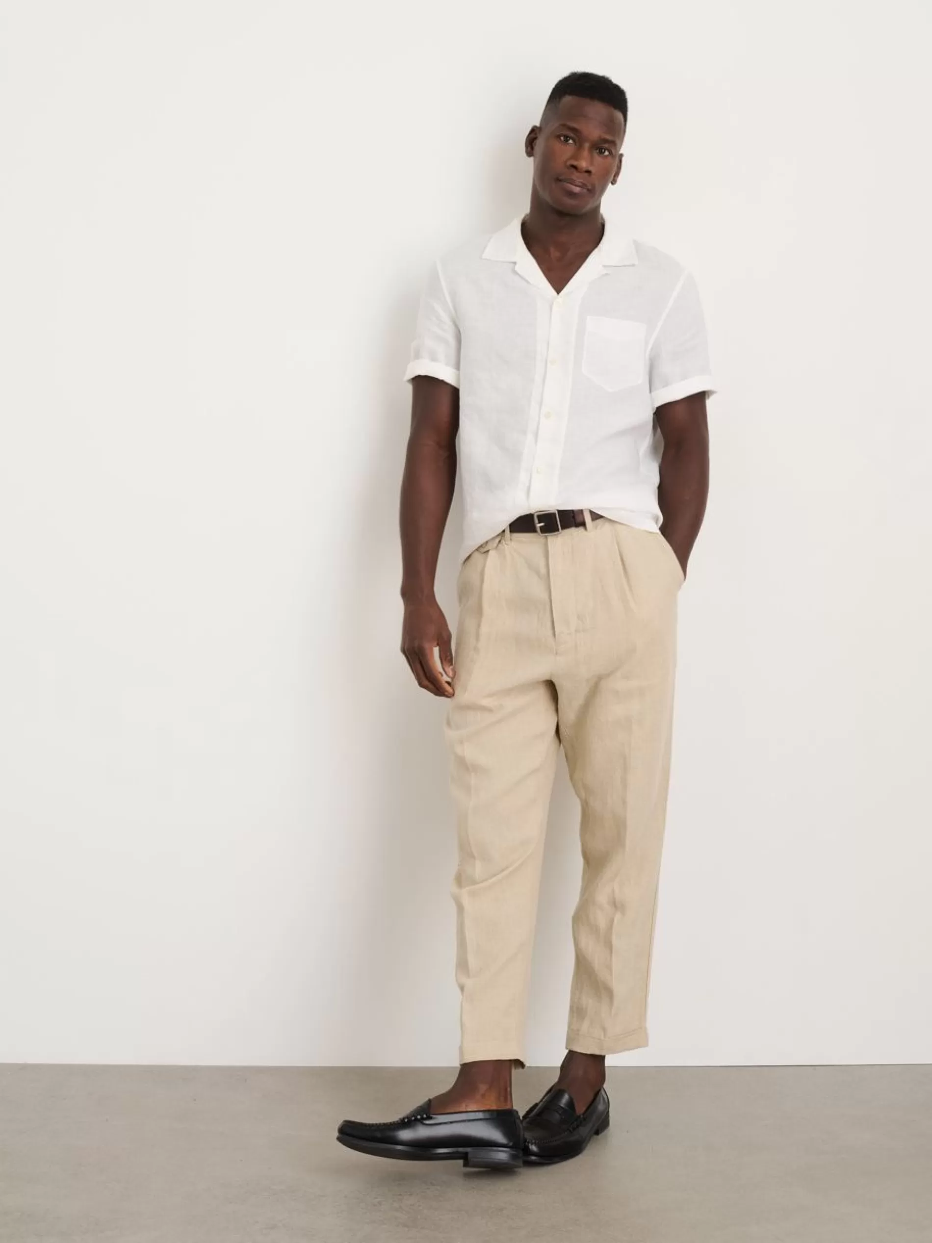 Alex Mill Maddie Camp Shirt In Linen Pine Needle Flash Sale