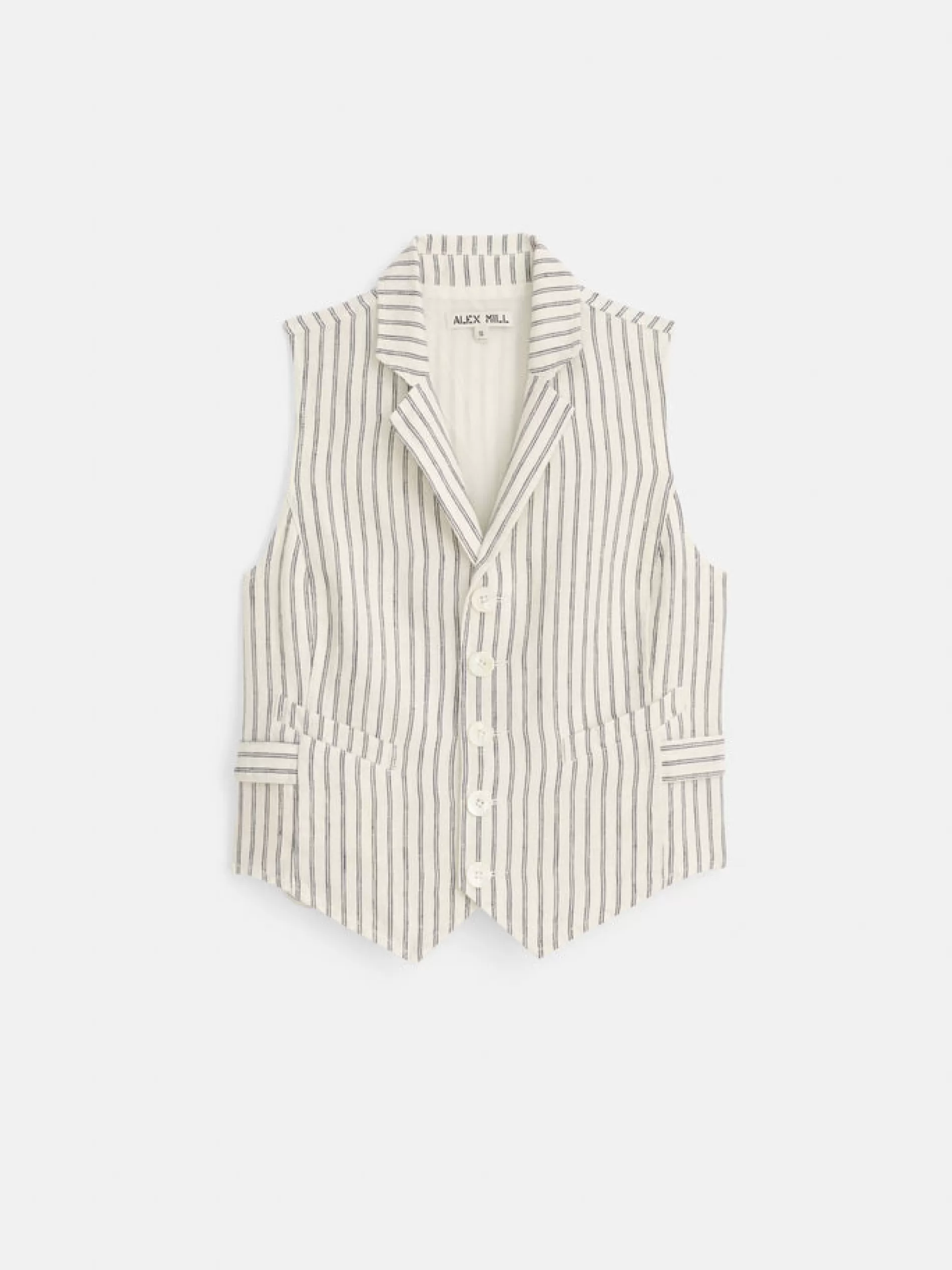 Alex Mill Mathilde Vest In Double Stripe Shop