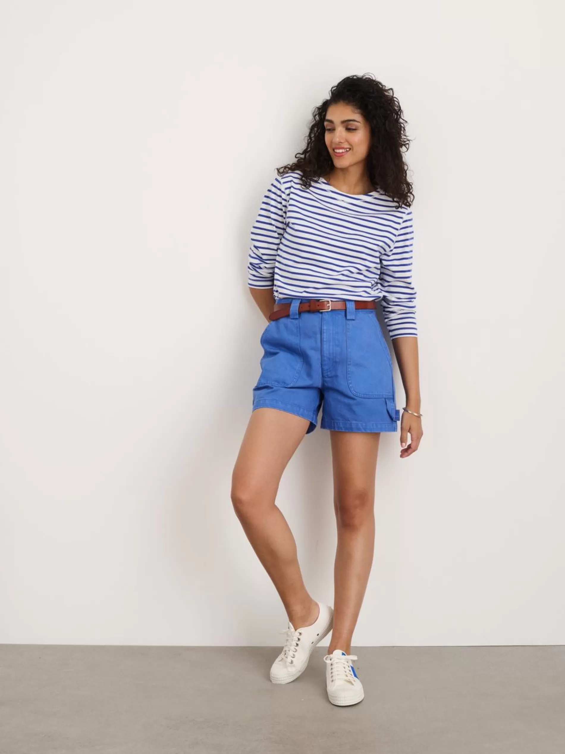 Alex Mill Phoebe Shorts In Garment Dyed Denim French Blue Sale