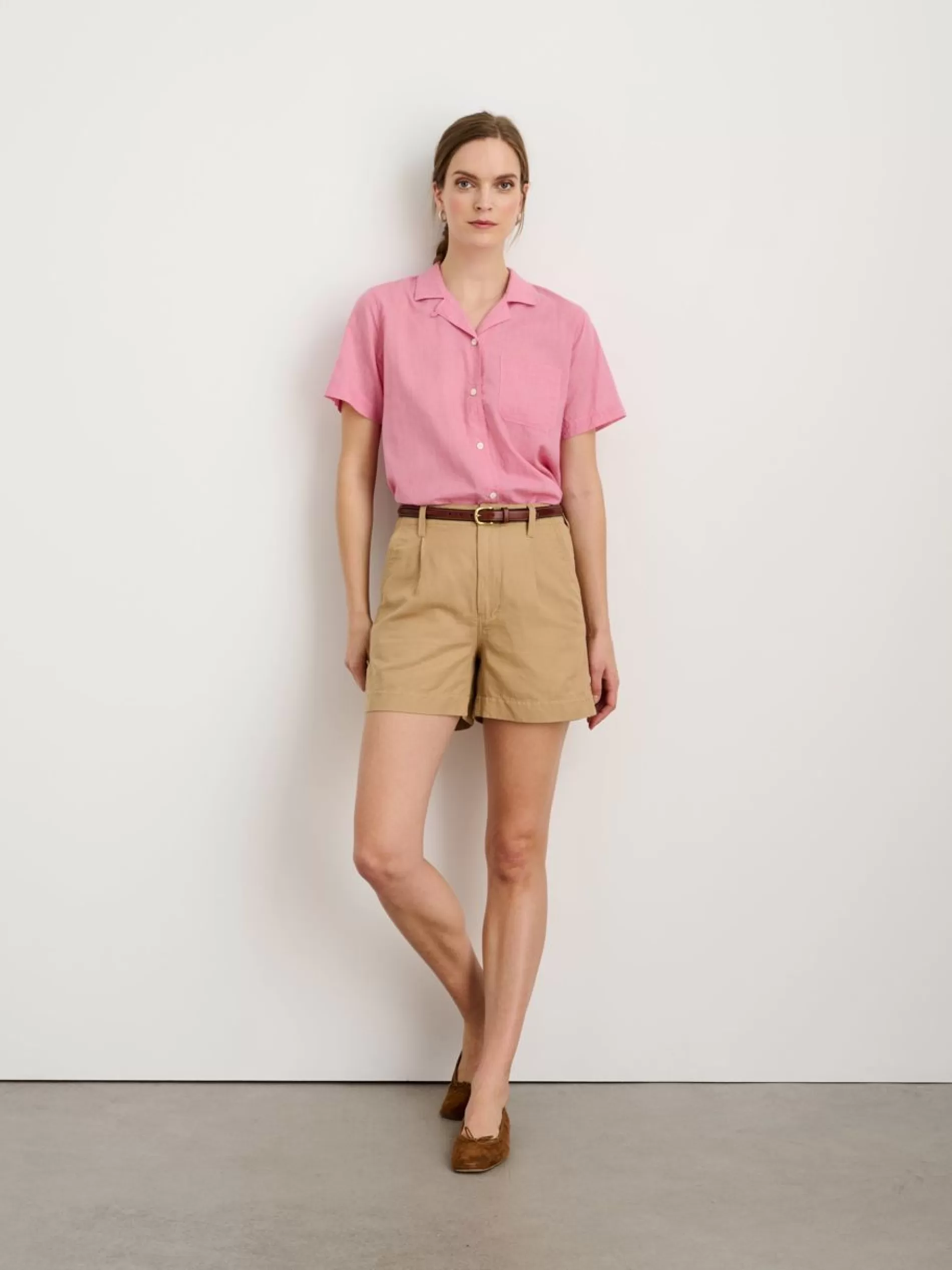 Alex Mill Pleated Shorts In Twill Vintage Khaki Best Sale