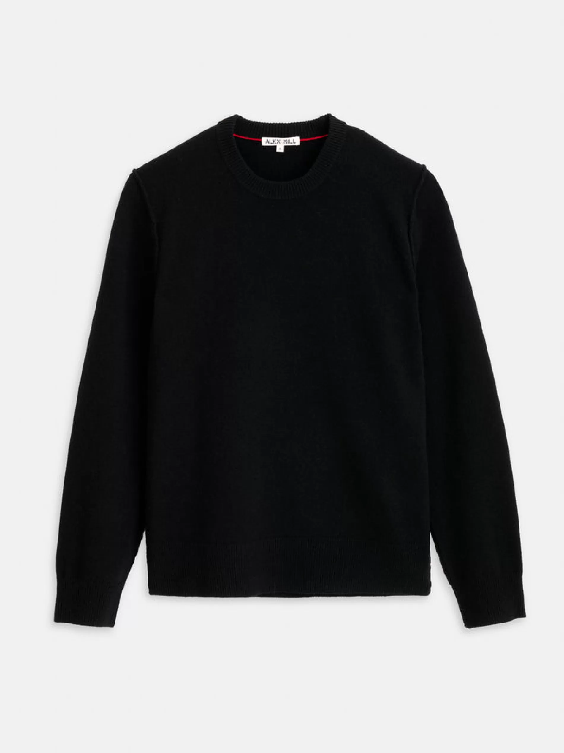 Alex Mill Reverse Seam Sweater In Superfine Merino Wool Black Hot