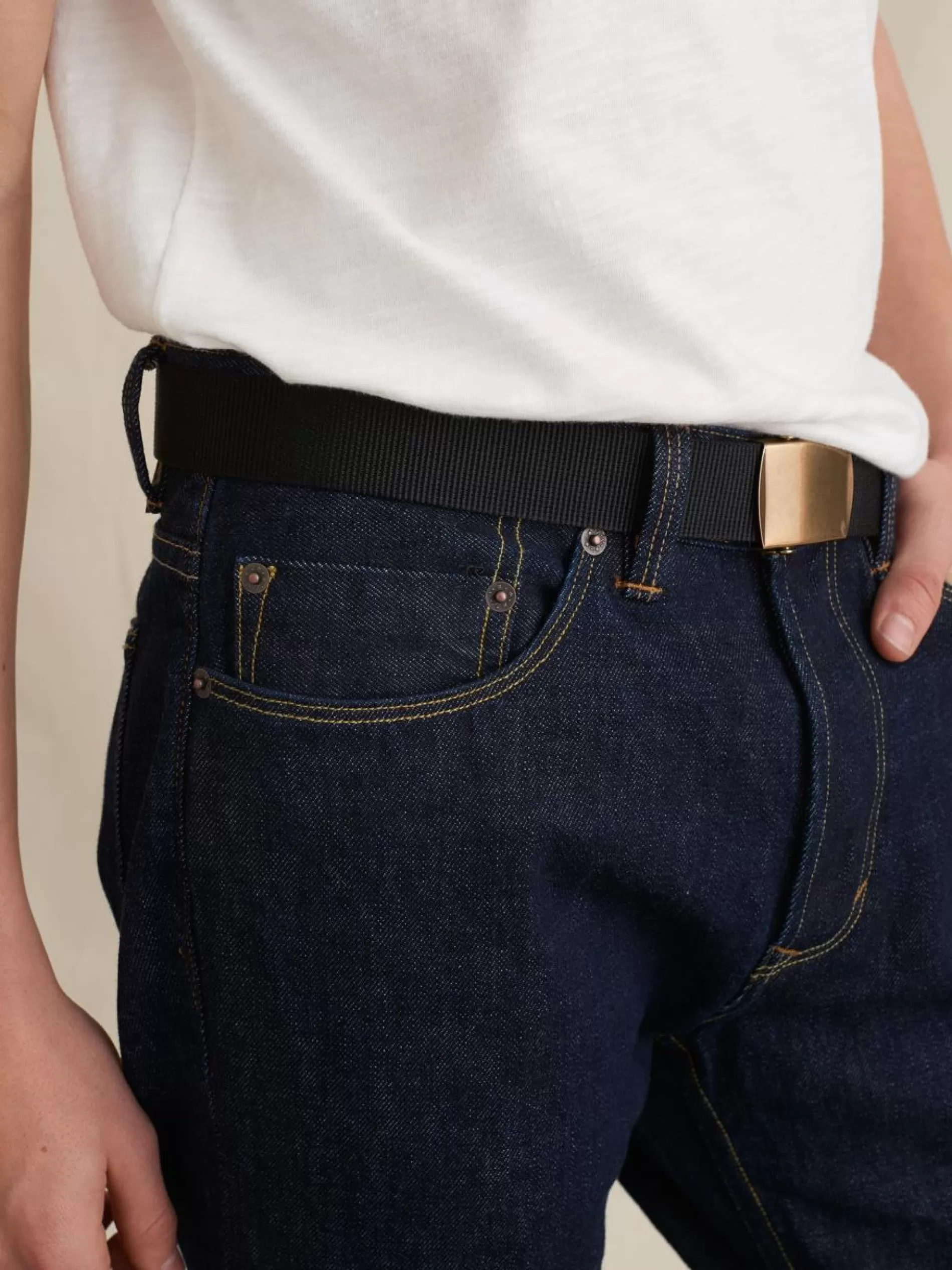 Alex Mill Solid Web Belt Natural Shop