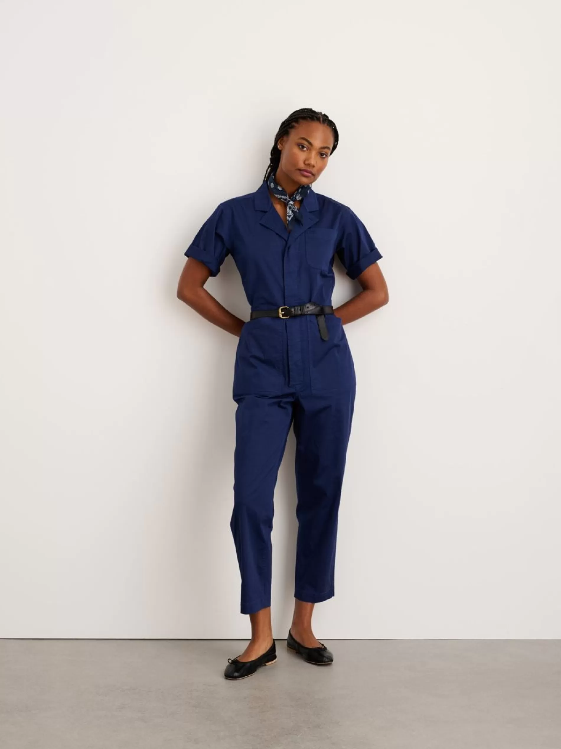 Alex Mill Standard Short Sleeve Jumpsuit Oatmilk Fashion