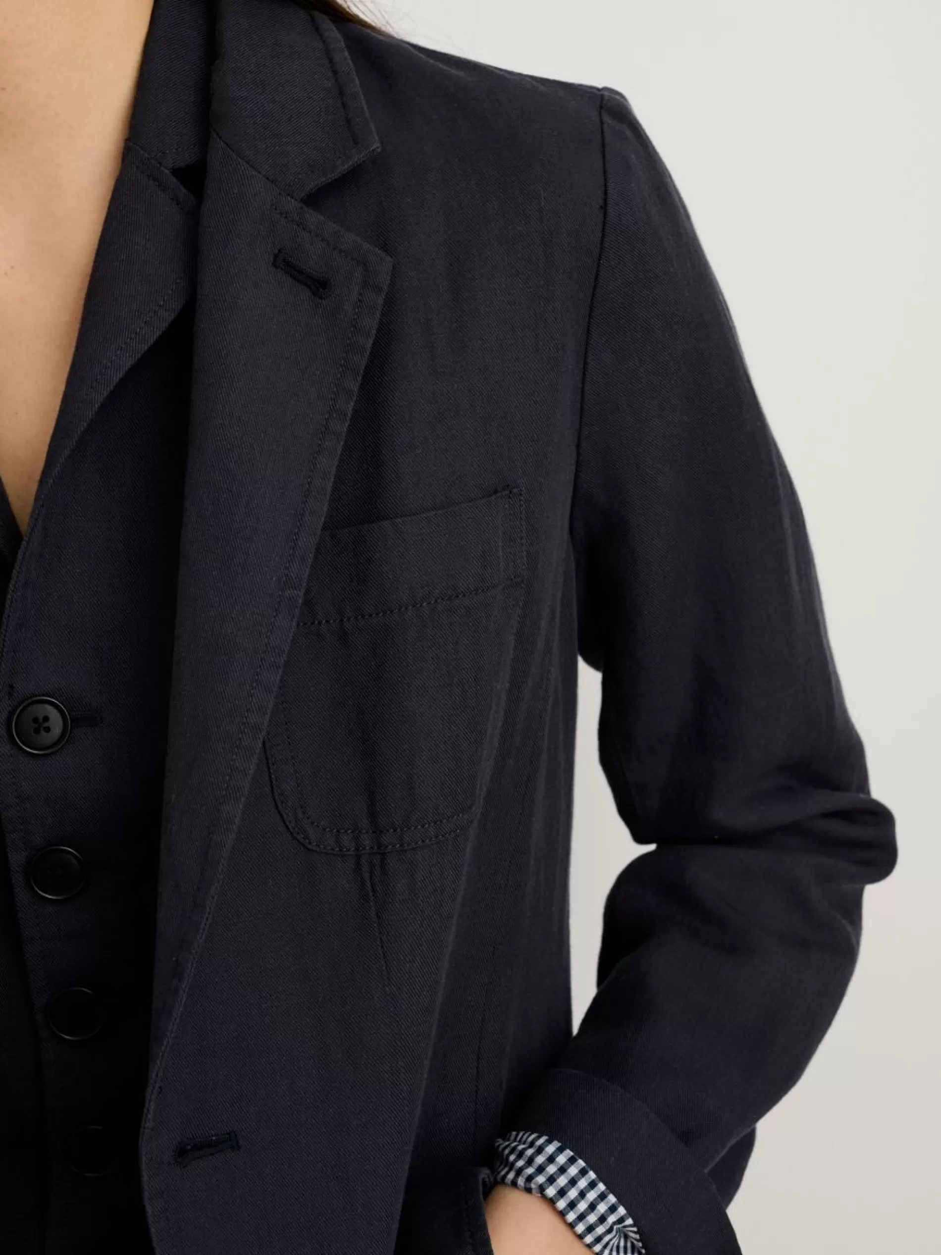 Alex Mill Suitish Blazer In Drapey Twill Washed Black Outlet