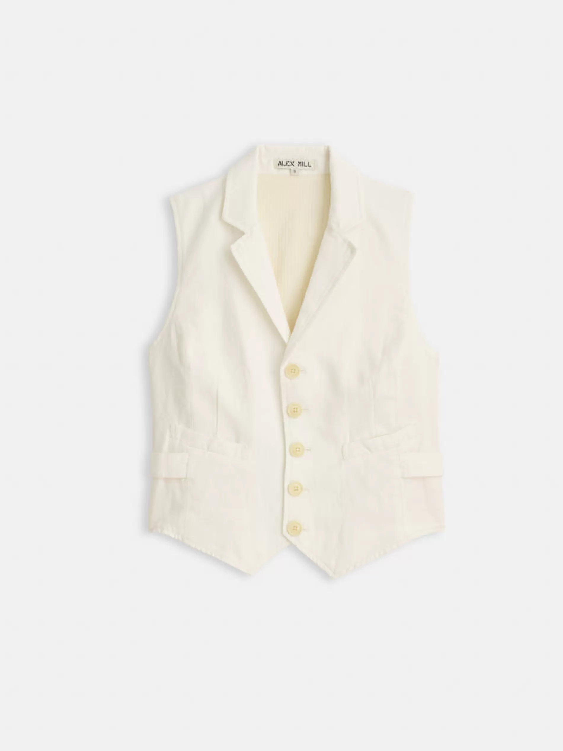 Alex Mill Suitish Vest In Drapey Twill Vintage Khaki Shop