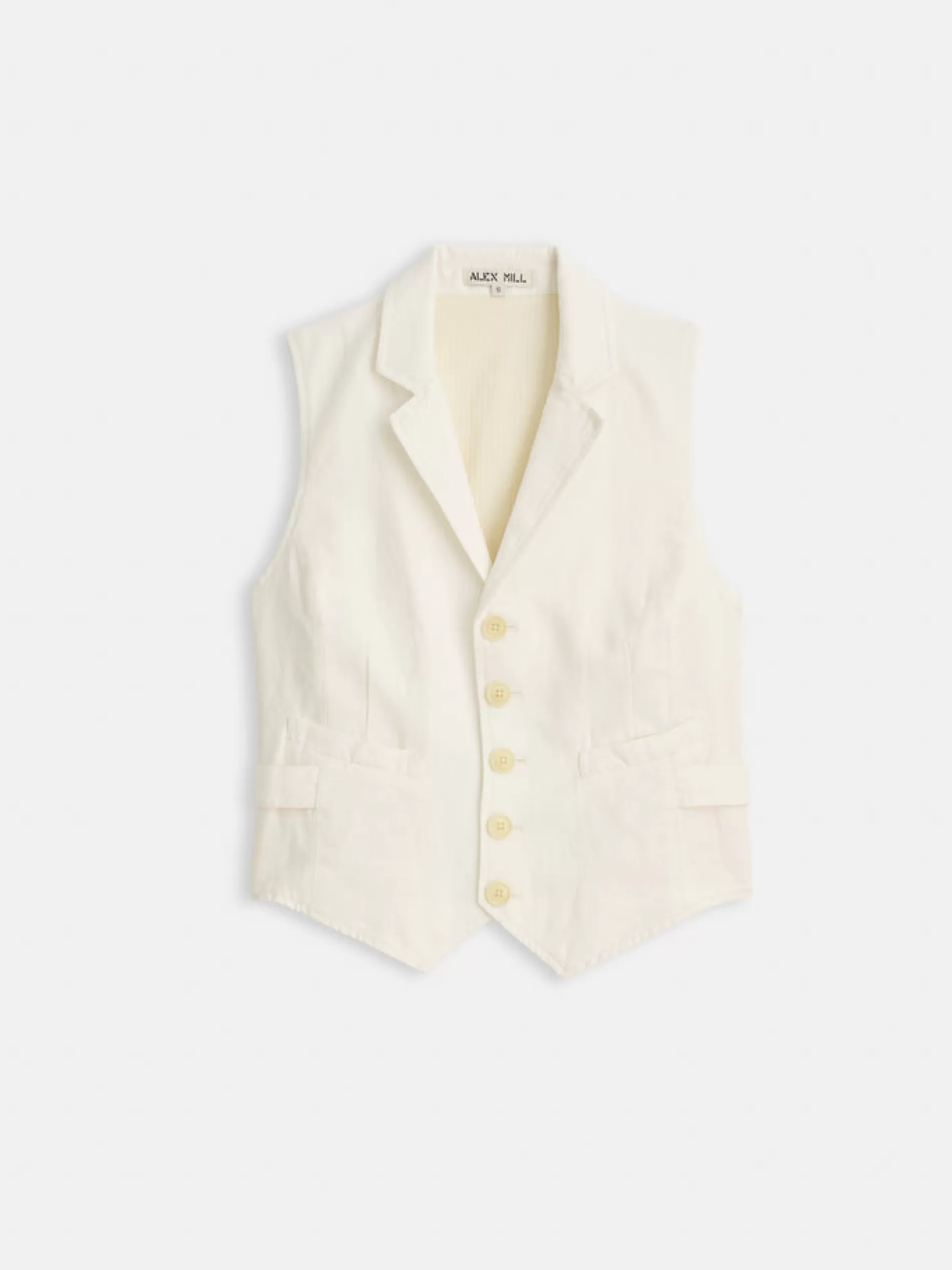 Alex Mill Suitish Vest In Drapey Twill Vintage Khaki Hot