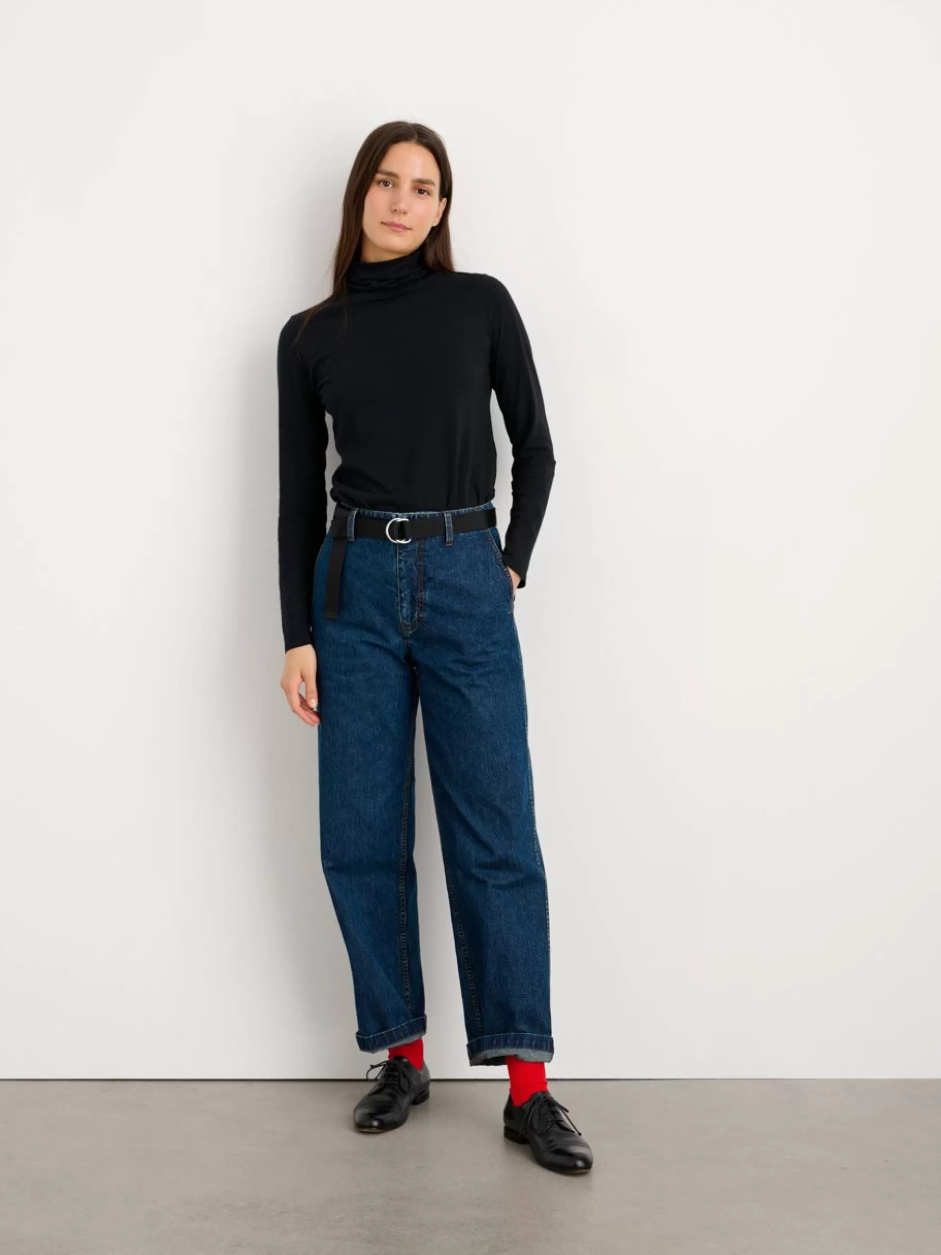 Alex Mill Turtleneck In 40S Jersey Black Online